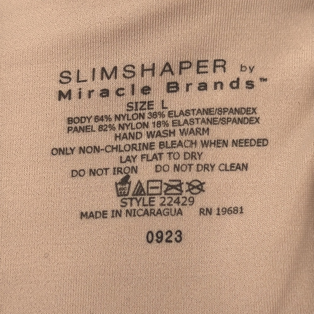 NWT Slim-Shaper by Miracle Brands Hi-Waist Thigh Slimmer - Size L (Nude) - Picture 11 of 12